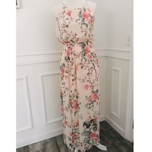 Pink floral Maxi dress